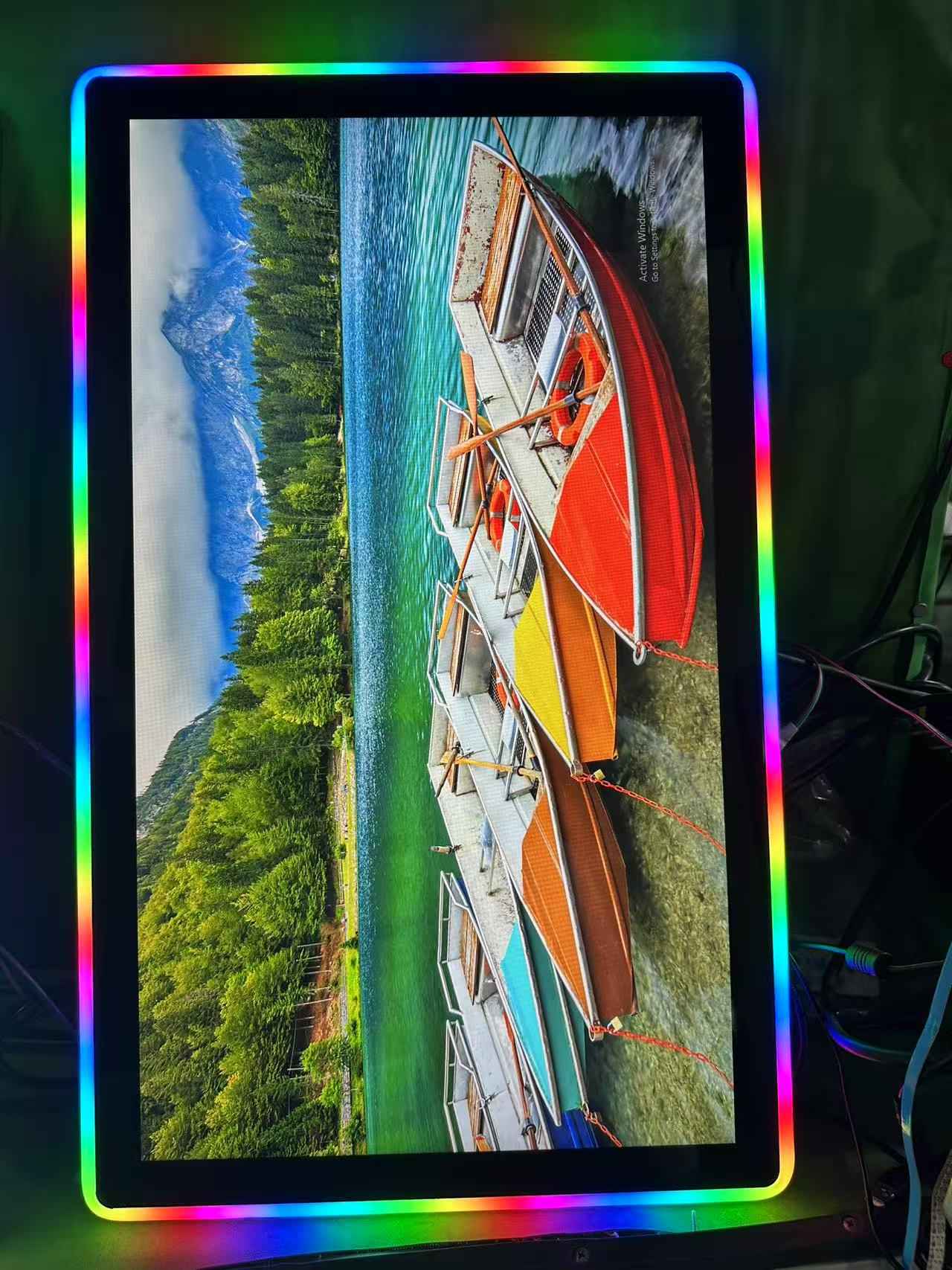 27 tommer kapacitiv berøringsskærmspilmonitor med RGB LED