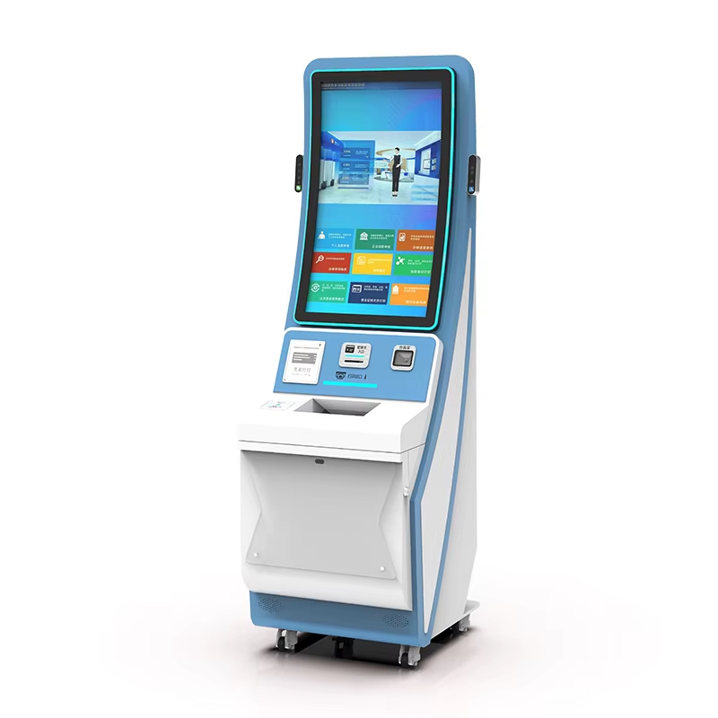 Interaktiv 39 tommer berøringsskærm Selvbetaling Kiosk med kortlæser og A4 -printer